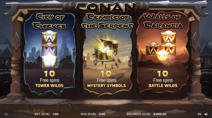 Conan Video Slot Screenshot